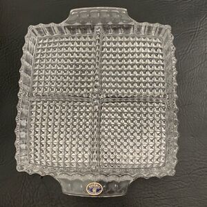 Bohemia Czech Republic Lead Crystal Over 24% EbO Heavy Textured 9 3/4 X 8 Inches